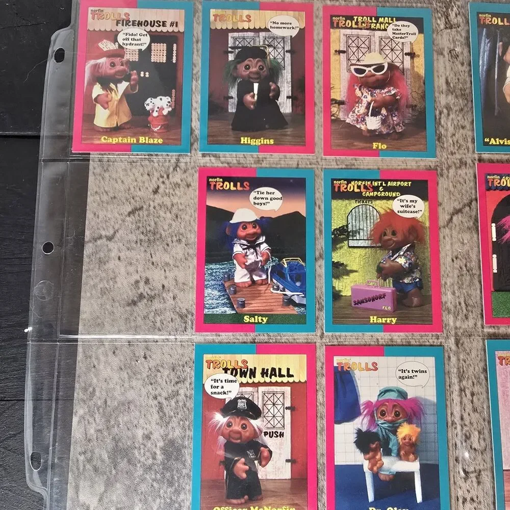 1992 Norfin Trolls Trading Cards Full Set Of 50 Vtg Y2K